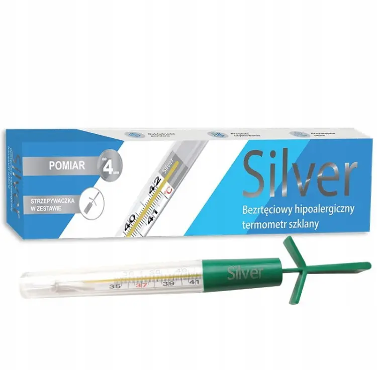 Sanity Silver Termometr Bez Rtęciowy Szklany 0241
