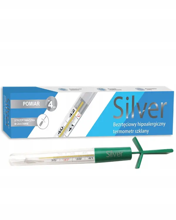 Sanity Silver Termometr Bez Rtęciowy Szklany 0241
