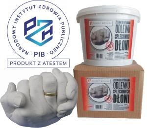 Ramy Czasu Zestaw Do Odlewu Splecionych Dłoni + Okrągły Pojemnik na Odlew 3L 2076