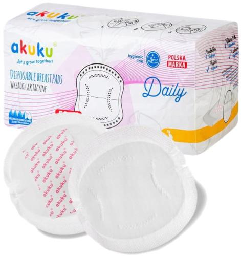 Akuku Wkładki Laktacyjne Żelujące Daily 3x60szt 4 Opakowania 1606