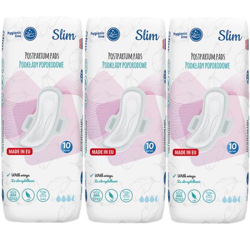 AKUKU PODKŁADY PODPASKI POPORODOWE SLIM 3x10 3PAK