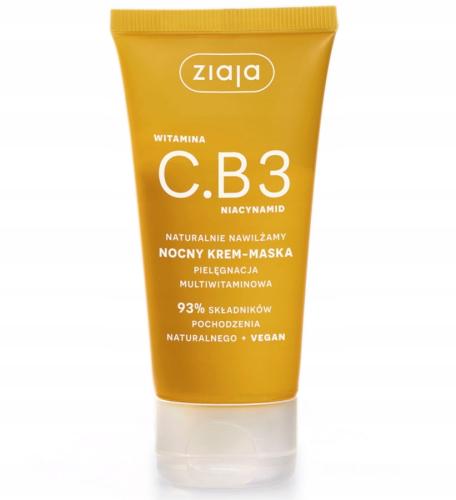 Ziaja Nocny Krem-Maska Nawilżający z Witaminą C.B3 Niacynamid 50ml