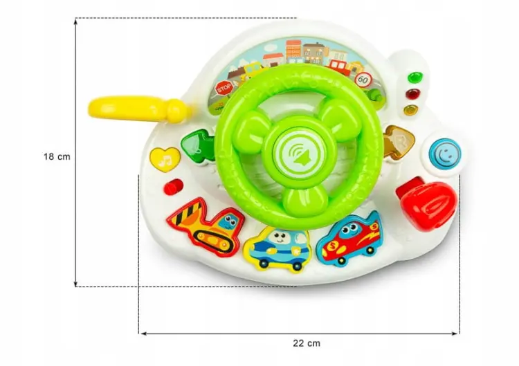 Toyz Kierownica Malucha Interaktywna Z Dźwiękiem Muzyka