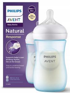 Avent Butelka Antykolkowa Natural 3 Response 260ml 903/21 Niebieska