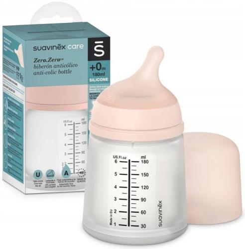 Suavinex Butelka O Regulowanym Przepływie ZERO ZERO 180ml 0m+ 9986