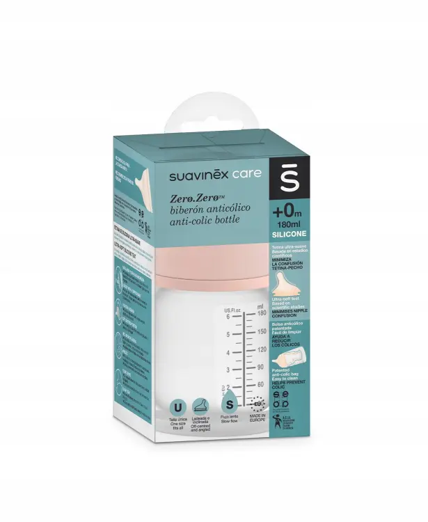 Suavinex Butelka O Wolnym Przepływie ZERO ZERO 180ml 0m+ 1101