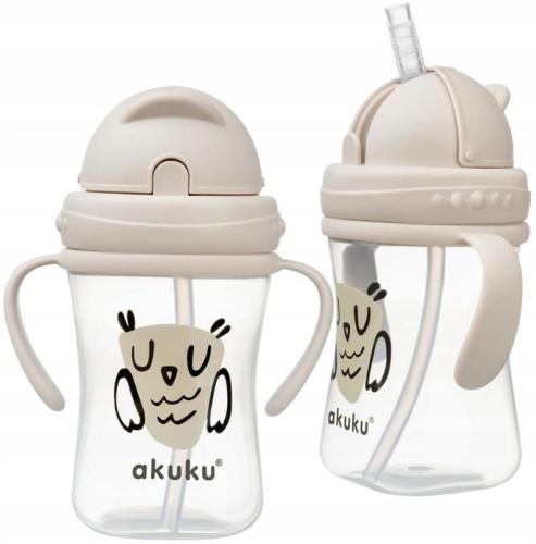Akuku Bidon Ze Słomką Sowa 9m+ 300ml 0204