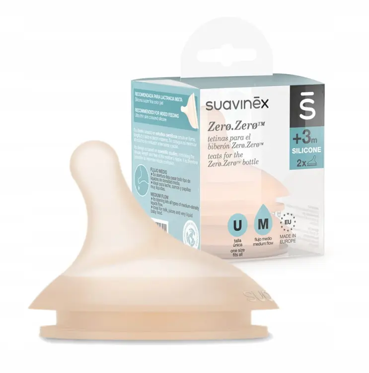 Suavinex Smoczki O Średnim Przepływie Do Butelki Zero Zero 2szt 9955