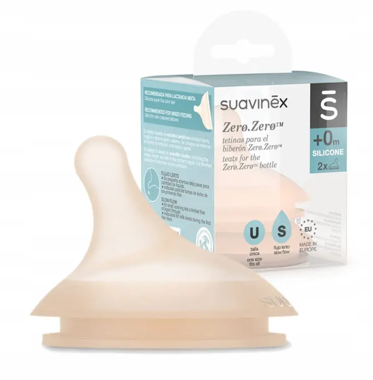 Suavinex Smoczki O Wolnym Przepływie Do Butelki Zero Zero 2szt 9948