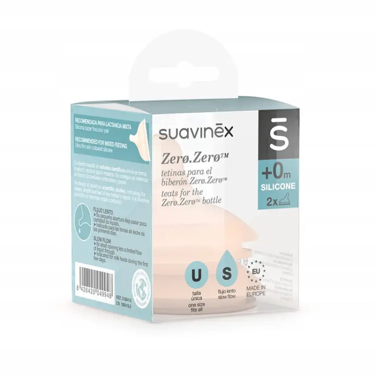Suavinex Smoczki O Wolnym Przepływie Do Butelki Zero Zero 2szt 9948