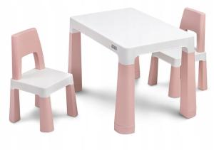 Toyz Zestaw Stolik Dziecięcy + 2 Krzesła Monti Pink
