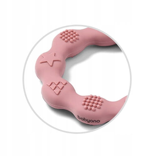 BabyOno Gryzak Silikonowy RING Różowy 825/02