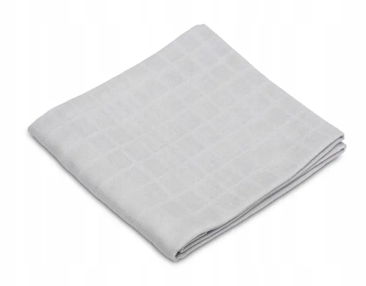Czas Bobasa Pielucha Muślinowa Premium Kocyk Otulacz 120x120cm Szara 0530