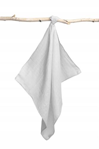 Czas Bobasa Pielucha Muślinowa Premium Kocyk Otulacz 120x120cm Szara 0530