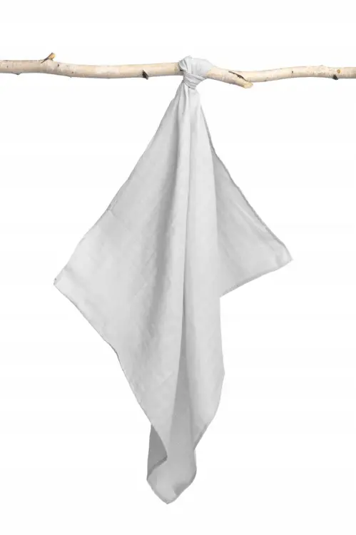 Czas Bobasa Pielucha Muślinowa Premium Kocyk Otulacz 120x120cm Szara 0530