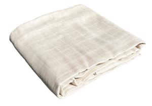 Czas Bobasa Pielucha Muślinowa Premium Kocyk Otulacz 120x120cm Piaskowy 0561