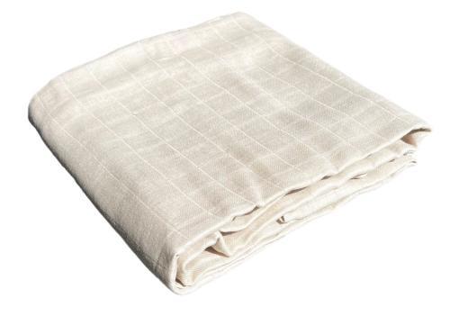 Czas Bobasa Pielucha Muślinowa Premium Kocyk Otulacz 120x120cm Piaskowy 0561