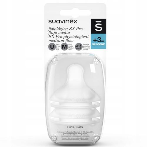 Suavinex Smoczki O Średnim Przepływie 3m+ Do Butelek SX PRO 2szt 2212