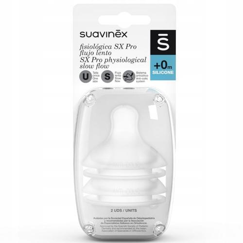 Suavinex Smoczki O Wolnym Przepływie 0m+ Do Butelek SX PRO 2szt 2205