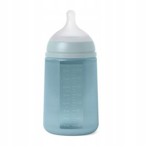 Suavinex Butelka Silikonowa SX PRO Średni Przepływ 3m+ 240ml COLOUR ESSENCE Niebieska 1191