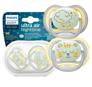 Avent Smoczek Ultra Air Night 18m+ Oddychający + Etui 376/01