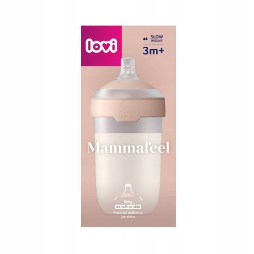 Lovi Butelka Do Karmienia Mammafeel 250ml Ze Smoczkiem Dynamicznym 3m+