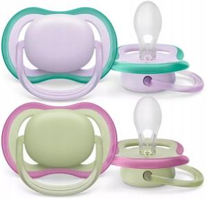 Avent Smoczek Ultra Air 0-6m Oddychający + Etui 085/24