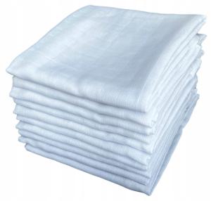 Czas Bobasa Pielucha Muślinowa 100% Bawełna 70x75 Biała 10szt