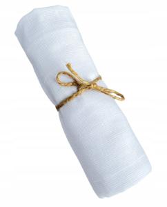 Czas Bobasa Pielucha Muślinowa 100% Bawełna 30x30 Biała 1szt