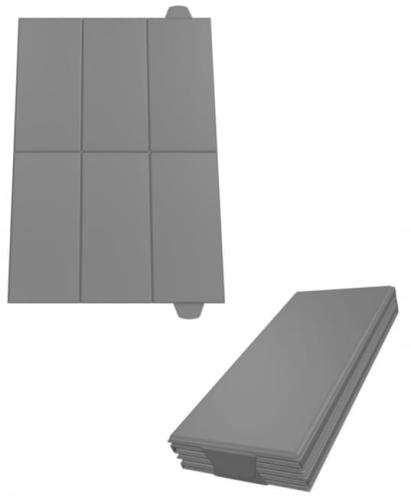 Czas Bobasa 2 Mata Turystyczna Na Przewijak Składana 40x58 Szara