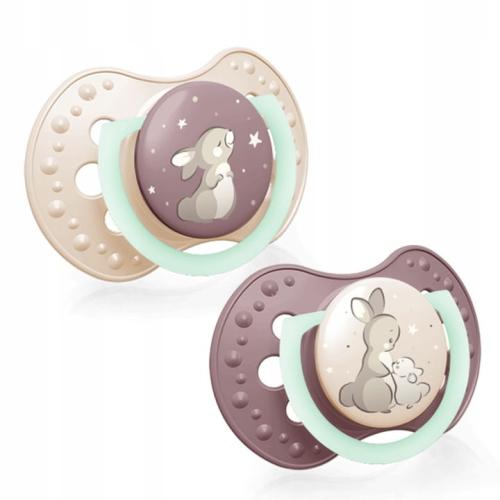 Lovi Smoczek Dynamiczny Uspokajający Night&day Girl 6-18m 2szt
