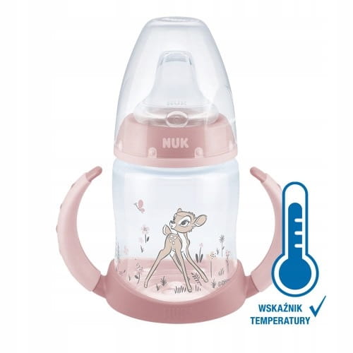 Nuk Butelka 150ml Z Uchwytami First Choice Ustnik Niekapek 6m+ Bambi