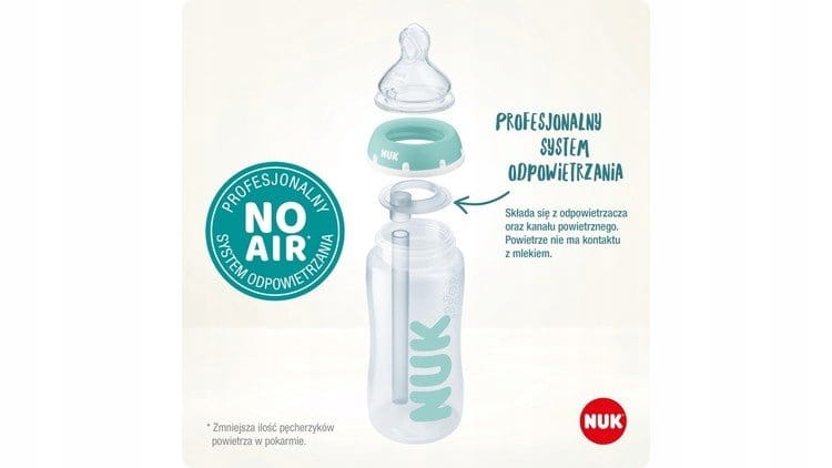 Nuk Zestaw Z Adapterem Do Butelki Anti Colic Professional + Szczoteczka