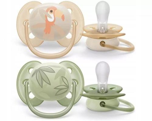 Avent Smoczek Uspokajający 2szt 0+ 0-6M Ultra Soft 091/07