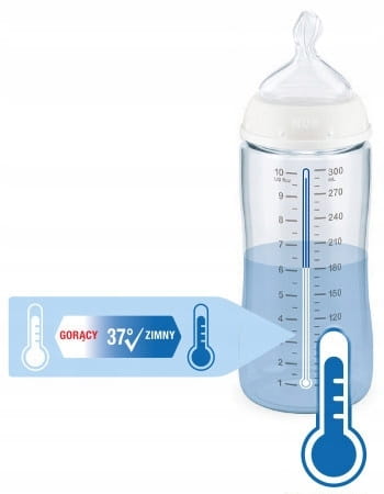 Nuk Butelka First Choice+ Antykolkowa Z Czujnikiem 360ml Kaszka XL 6-18m Różowa
