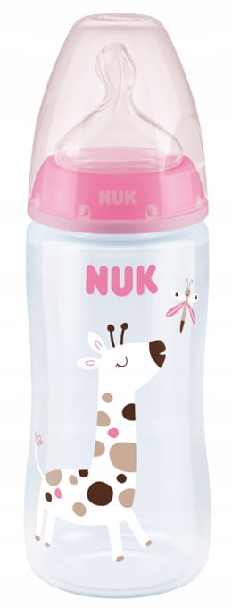 Nuk Butelka First Choice+ Antykolkowa Z Czujnikiem 360ml Kaszka XL 6-18m Różowa