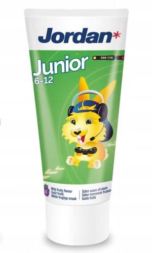 Jordan Junior Pasta do Zębów Dla Dzieci 6-12 lat 50ml Królik 5662