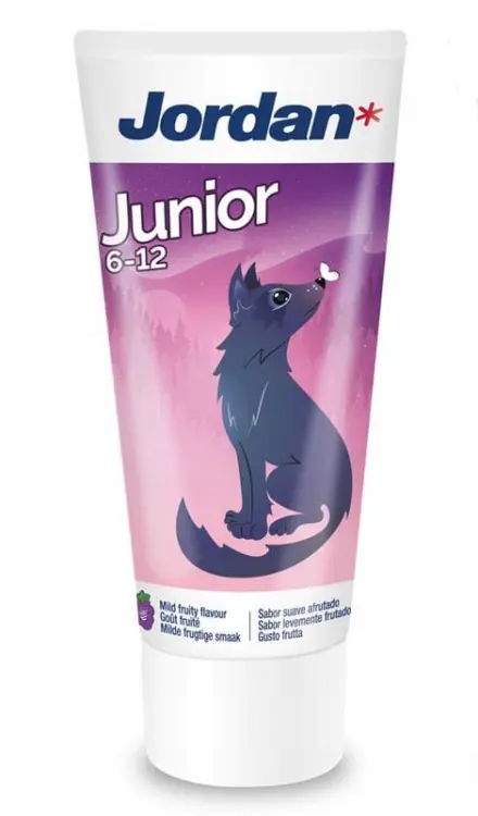 Jordan Junior Pasta do Zębów Dla Dzieci 6-12 lat 50ml Wilk 5662