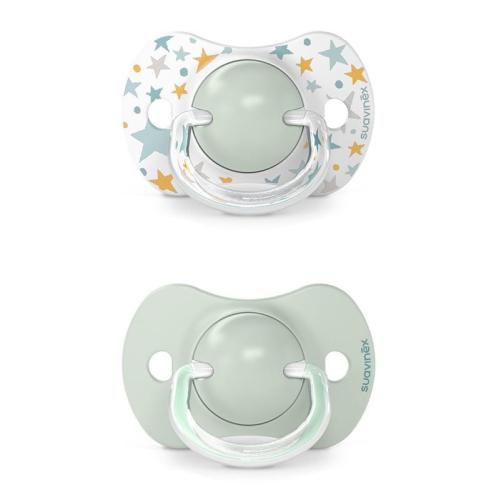 Suavinex Smoczek Fizjologiczny SX Pro 6-18m+ Dreams Zielony 2szt 3126