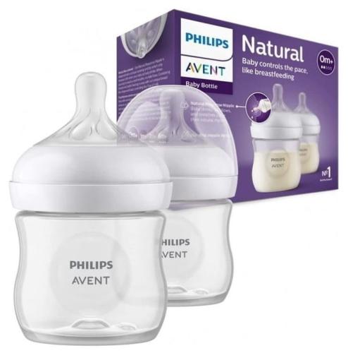 Avent 2x Butelka Antykolkowe Do Karmienia Natural 125 Ml Smoczki 0m+ 900/02