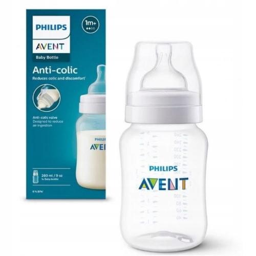 Avent Butelka Antykolkowa 260ml Smoczek 1m+
