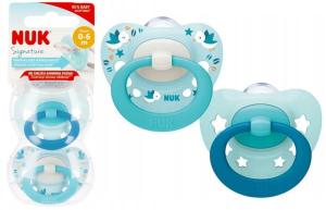 Nuk Smoczek Silikonowy Signature 0-6m 730638 2szt Niebieski
