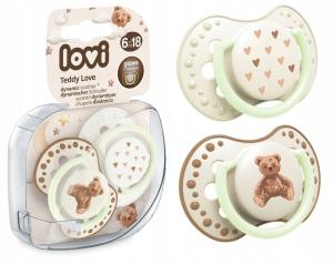 LOVI SMOCZEK DYNAMICZNY USPOKAJAJĄCY 6-18m 2 szt Teddy Love ŚWIECĄCY