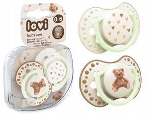LOVI SMOCZEK DYNAMICZNY USPOKAJAJĄCY 0-6m 2 szt Teddy Love ŚWIECĄCY