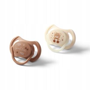 Smoczki symetryczne silikonowe 0- 6 m Babyono 1669/01