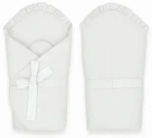 ROŻEK BECIK OTULACZ NIEMOWLĘCY MUŚLINOWY 80x80cm DWUSTRONNY PREMIUM CHRZEST