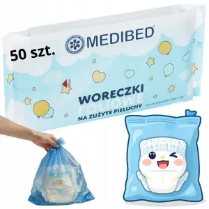 PACHNĄCE WORECZKI NA ZUŻYTE PIELUCHY WORKI ZAPACHOWE 50szt MEDIBED