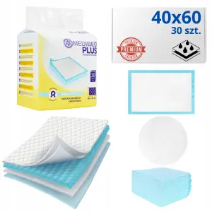 PODKŁADY CHŁONNE MEDIBED PLUS 40X60 MOCNE NIEJAŁOWE PREMIUM 30 SZT. 460ml