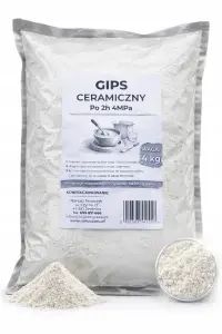 GIPS CERAMICZNY GIPS DO ODLEWÓW BIAŁY PROFESJONALNY GIPS RZEŹBIARSKI 4 KG