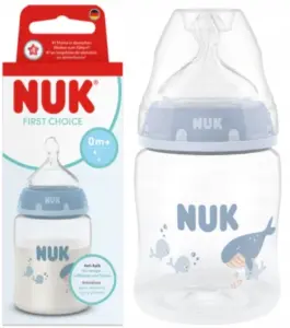NUK BUTELKA FC 150ML SMOCZEK SILIKONOWY 0M+ S ZE WSKAŹNIKIEM TEMPERATURY